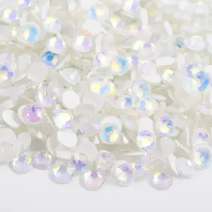 Luminous Crystal White Opal Glass Rhinestones