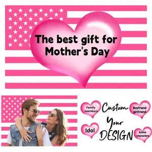 Custom Pink America Flag 40x60 inch Personalized Flags Design Your Image Funny Tapestry Poster For Decorate Clubs Concerts Bars University gifts for boyfriend valentine's gift for bf mothersdaygift