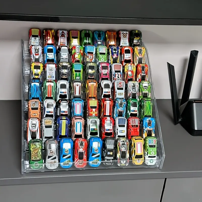 Seven-Layer Acrylic Display Rack for Toy Cars and Jewelry, Stackable Multi-Tier Design, Perfect Christmas and Holiday Gift Choice, Acrylic Display Risers Stand