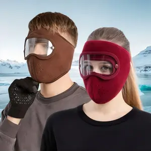 Winter Warm Face Mask with Ear Flaps, Full Coverage Helmet Cap, Cycling Windproof Barbouria Ski Mask, Cold Weather Protection