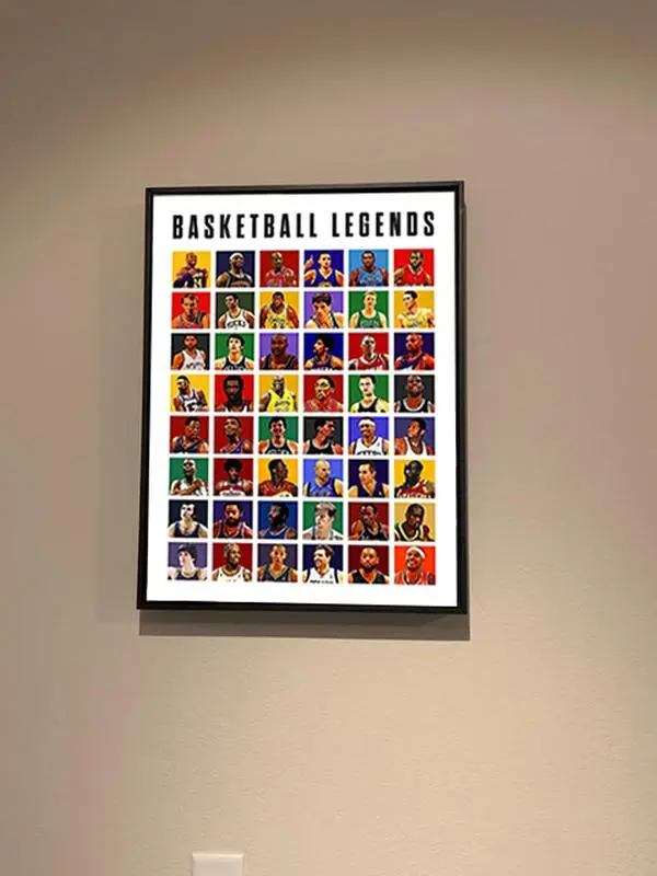 All Basketball Legends Poster, Kobe Bryant, Kawhi Leonard, Russell Westbrook, LeBron James, Devin Booker, Top Players NBA League Superstars, Basketball Poster, Sports Art Print