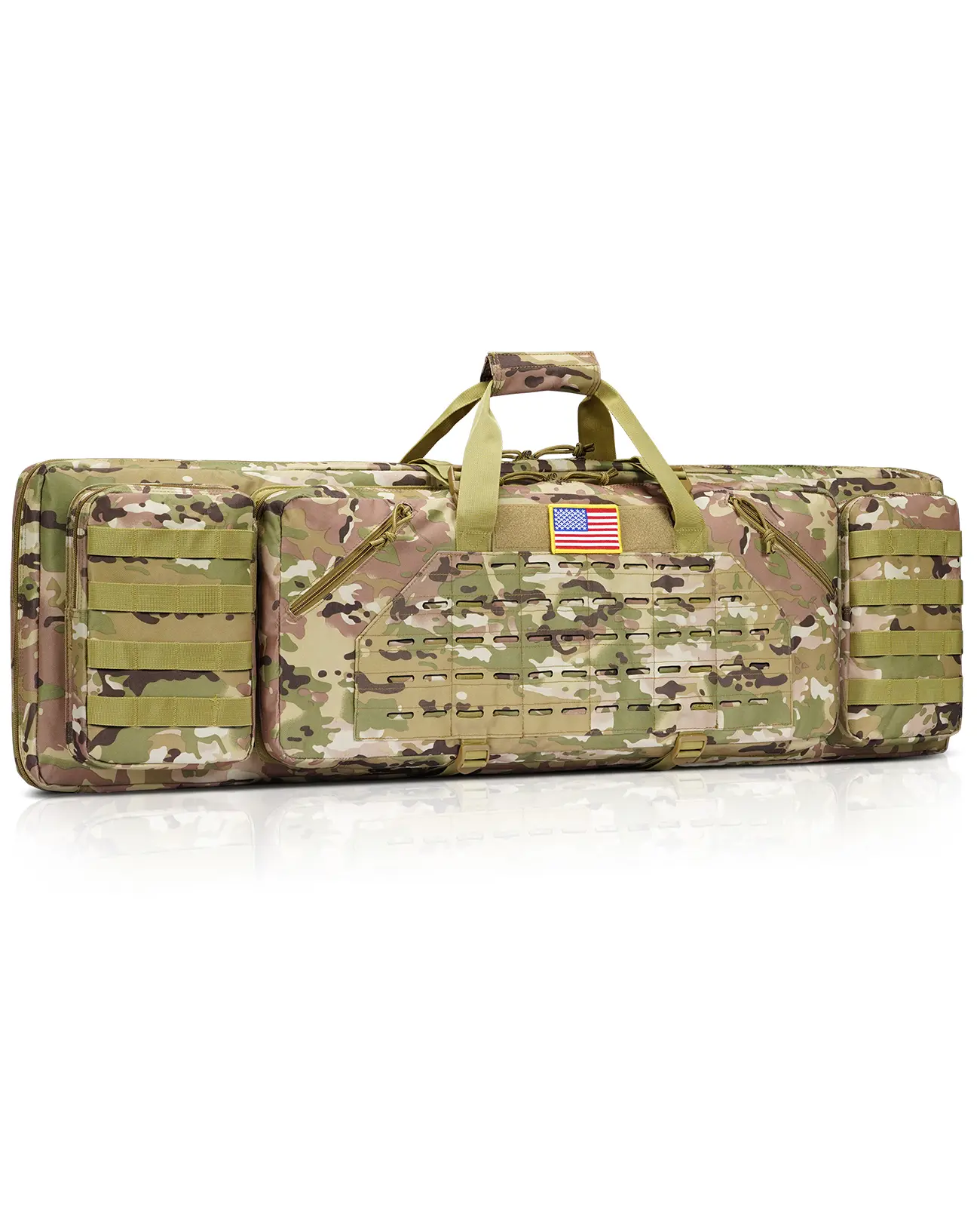 36"/42" Long Soft Hunting Storage Case, Double Gears Bag for Hunting with Lockable Zipper and Backpack Strap