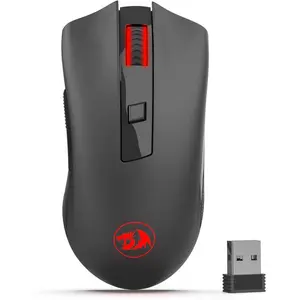 Redragon M652 Optical 2.4G Wireless Mouse with USB Receiver, Portable Gaming & Office Mice, 5 Adjustable DPI Levels, 6 Buttons for Desktop, MacBook, Notebook, PC, Laptop, Computer
