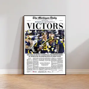 2024 Michigan Wolverines National Championship _VICTORS_ - Michigan Daily Commemorative Poster