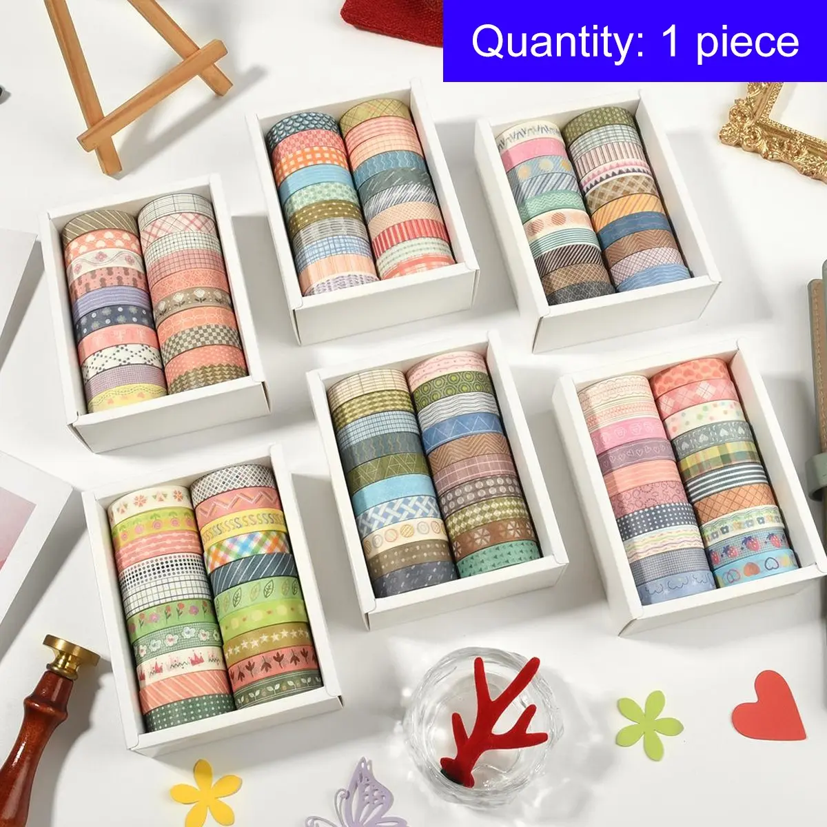 Cartoon Tape Box Set, 20 Rolls Handbook Washi Tape, DIY Decorative Tape for Scrapbooking, Gift Wrapping, Journal Making, Handmade Crafts, Crafts Kit, Scrapbook Materials