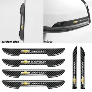 6-Pack Car Carbon Fiber Bumper Stickers, Door Edge Protection Film, Rearview Mirror Anti-Collision Decals, Car Accessories, Fits Chevrolet Full Line Vehicles, Vehicle Exterior Decoration