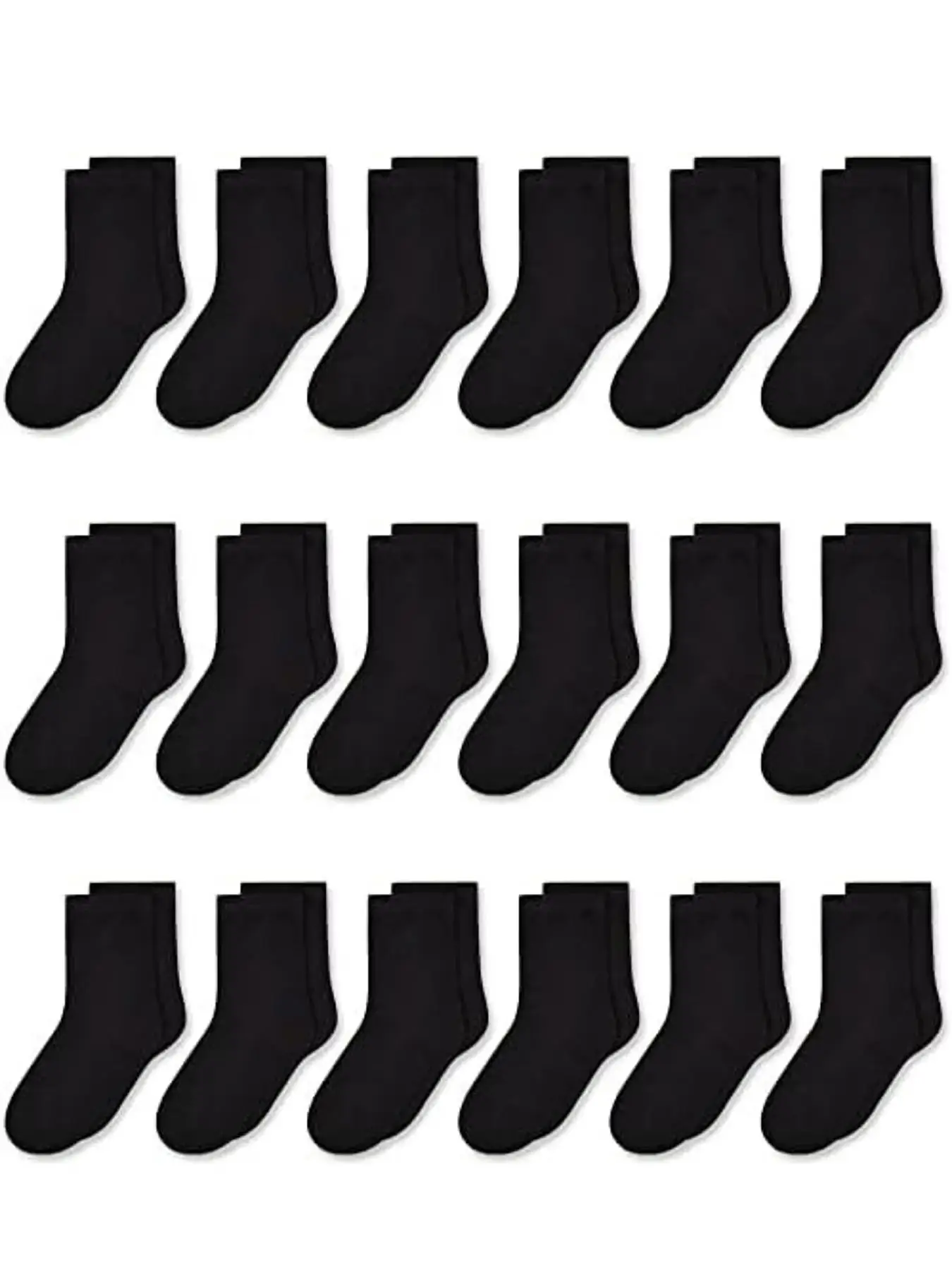 Kid's Solid Crew Socks, Casual Comfy Breathable Mid Calf Socks for Daily Wear, Kid's Socks for All Seasons, Kidsfashion