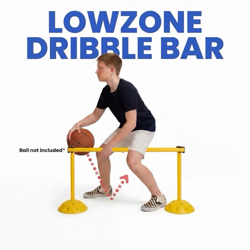 Adjustable Height Basketball Dribble Bar, Indoor/Outdoor Training Equipment for Ballhandling Boost & Elite Crossover Technique Development, Enhances Ball-Handling Skills, Serious Players