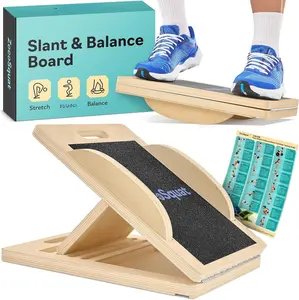 Slant Board with 6 Incline Angles - Transforms Into a  Board -   Stretcher and Wobble Board for Effective  Stretching and Squats