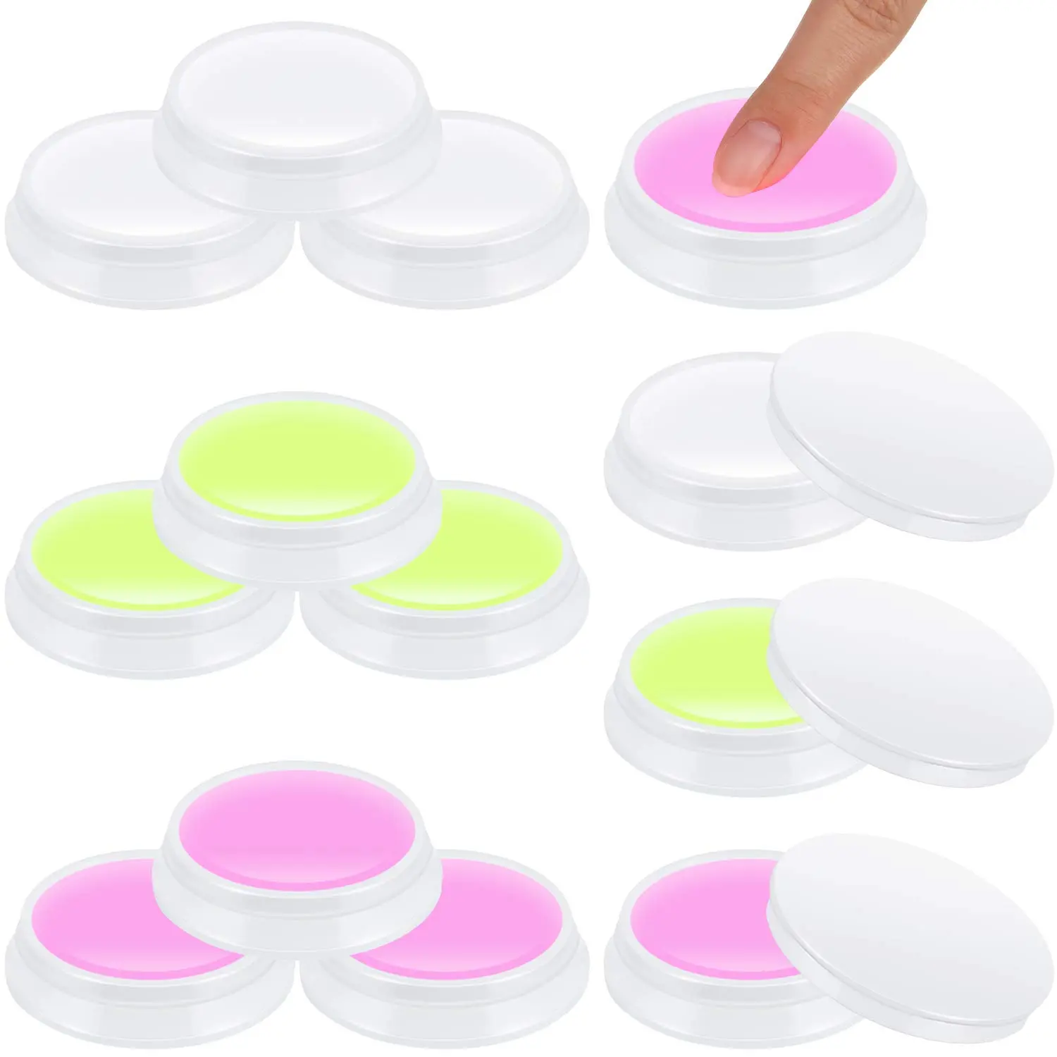 12-Count 10G Fingertip Moistener Grip Aid - Non-Slip, Long-Lasting, Assorted Colors for Paper Handling, Document Counting - Mobile Phone Selfie Accessory Gift for Task-Focused Users