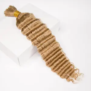 YWIGS #27 Deep Wave Bulk Human Hair for Braiding No Wefted Natural Color 100g Per Bundle #TiktokShopSpringGlowUp