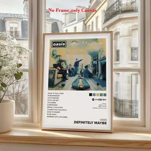 Oasis Poster Album Cover Artwork, Unframed Art Print Canvas Wall Art Music Room Wall Decor, Perfect Modern Home Decoration & Creative Gift, 1994 Ornament