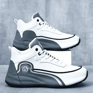 Shipping from multiple warehouses in the United States for the fall of 2025, new men's sports and leisure shoes, thickened mid top skateboarding shoes, fashionable training shoes, waterproof outdoor boots, thick soles, lightweight business leather shoes
