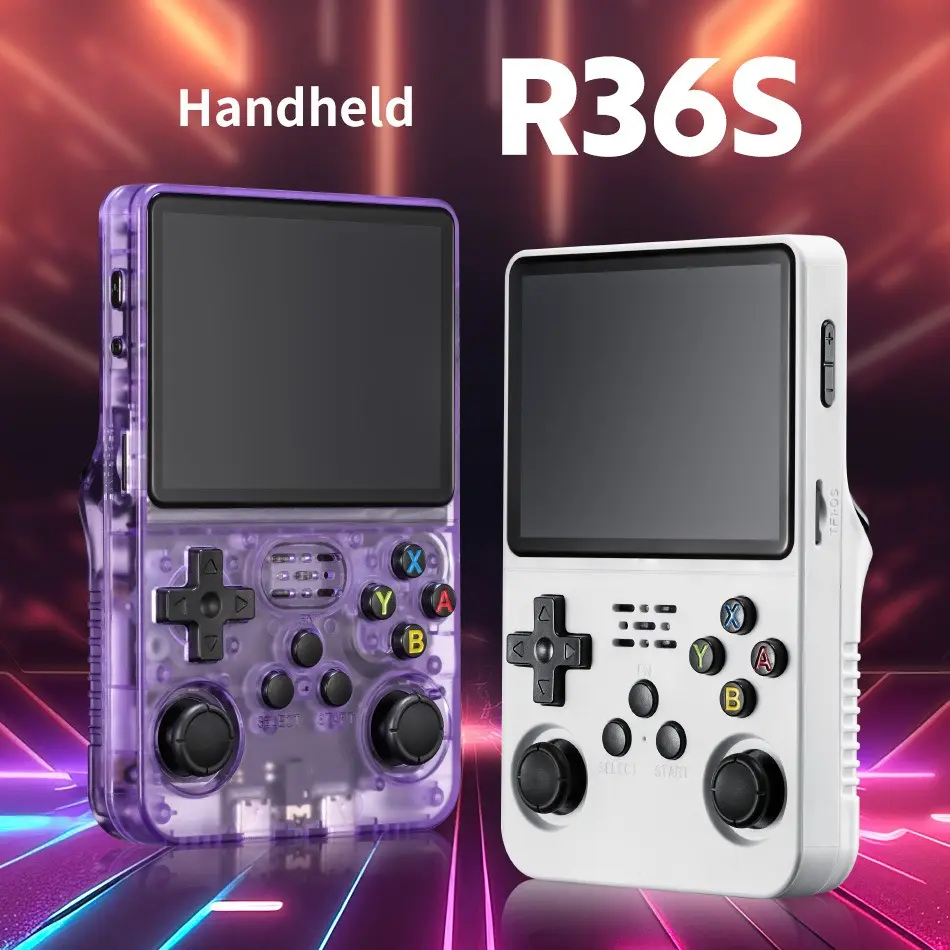New R36S HD retro arcade game console dual system convenient 4K handheld 64G/128G