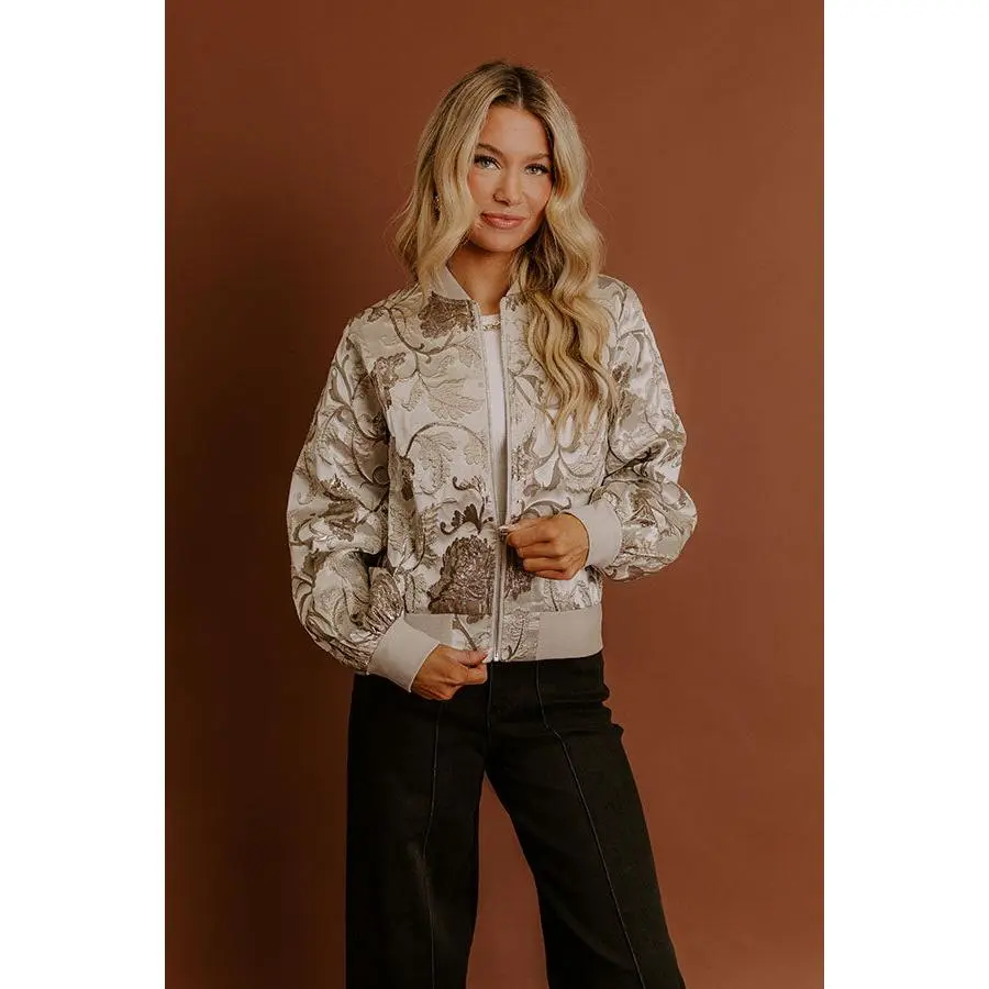 Fashion Week Chic Floral Jacquard Jacket