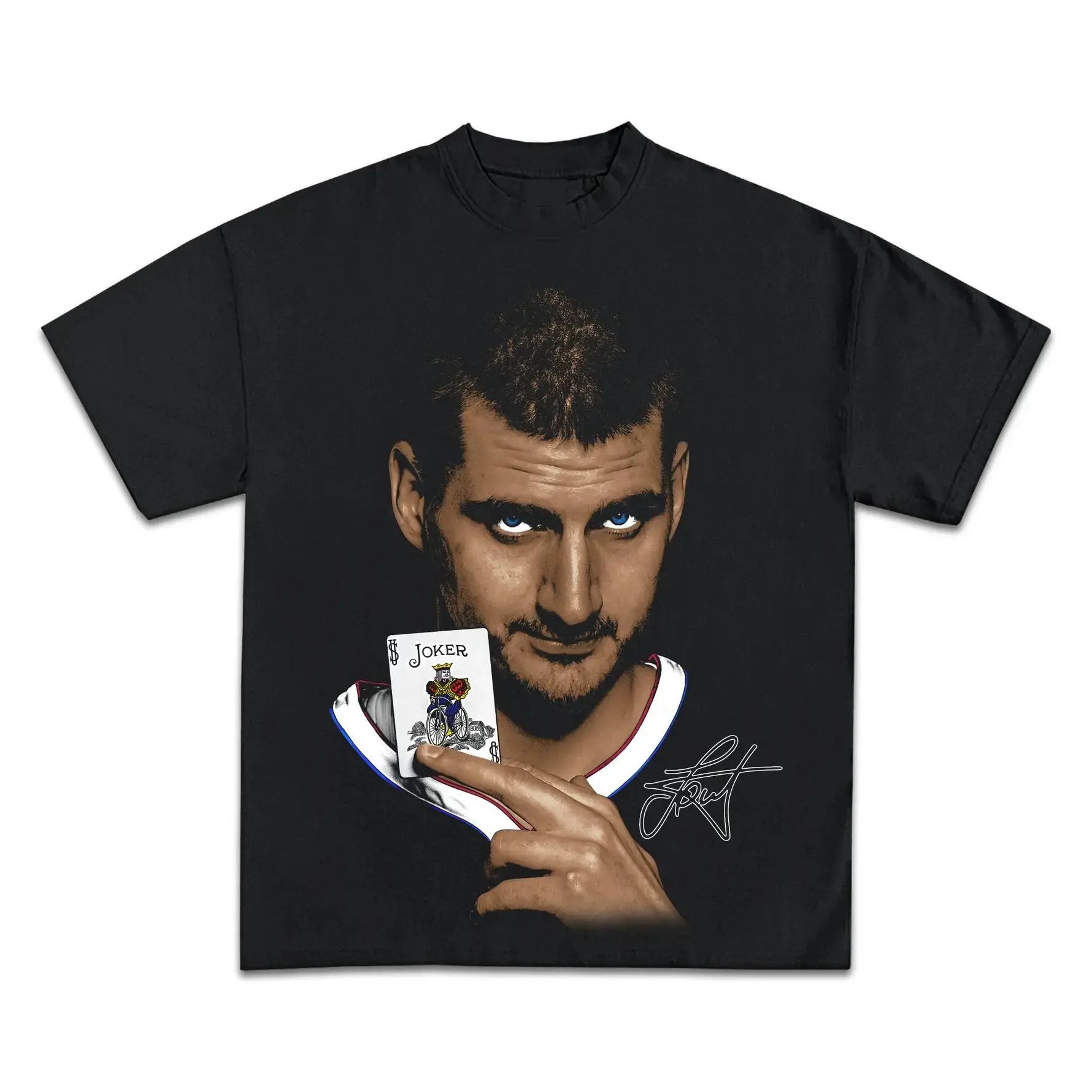 Nikola Jokic Jumbo Bootleg Graphic T-Shirt Vintage Mineral Washed Oversized Streetwear Y2K Basketball Tee Retro Distressed Hip Hop Top