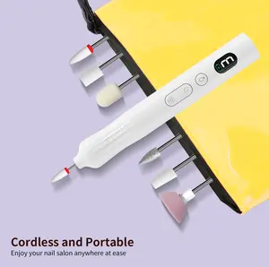 6-in-1 Portable Electric Nail Drill, Professional Nail Grinder, Low Noise Nail Tool, Suitable for Nail Art, Nail Removal, and Care, Perfect Valentine's Day Gift