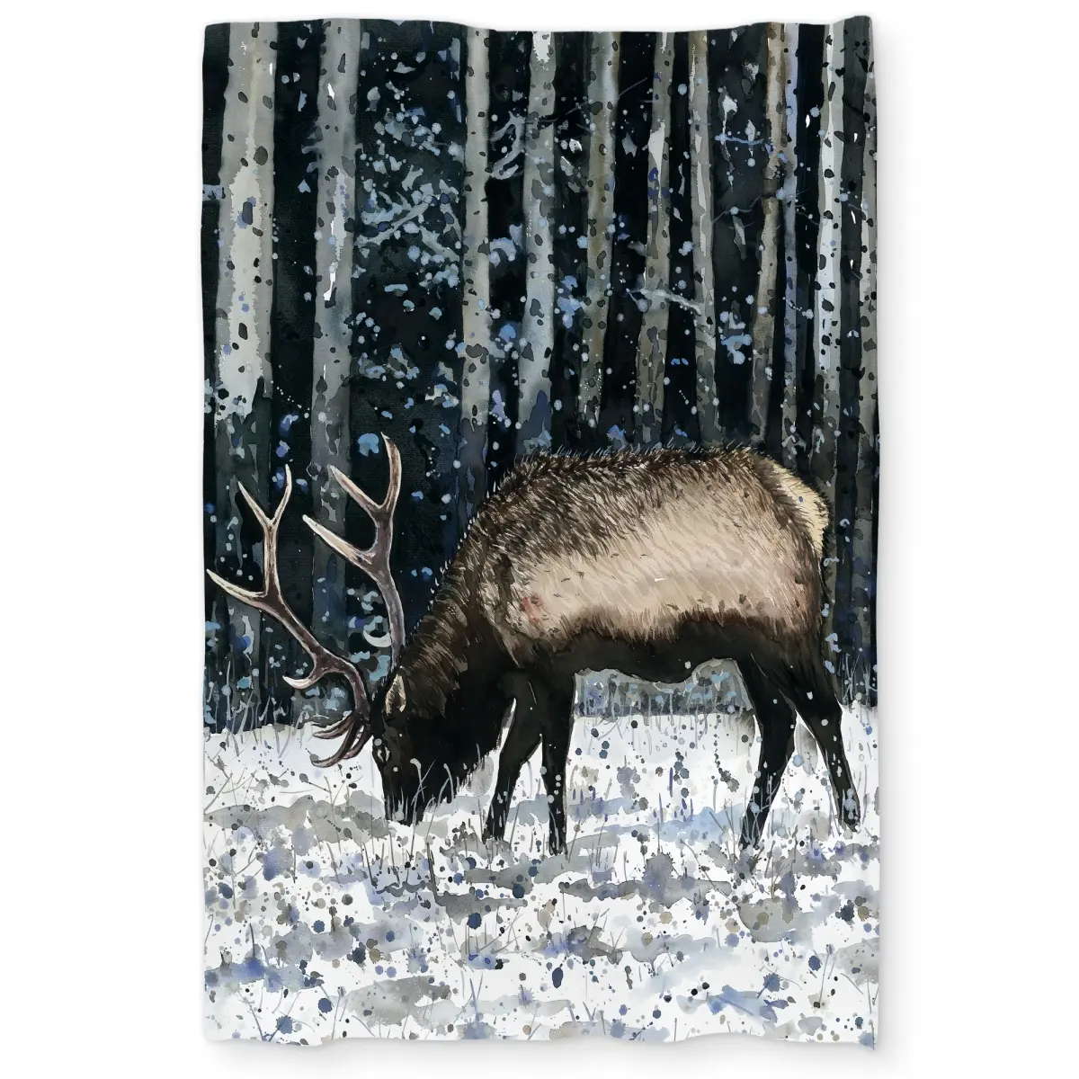 360 stand Caribou Winter Forest Rustic Twin Extra Long Duvet Cover Set - Decorative Bedding Set, Ideal for Bedroom Decor, Bed Set