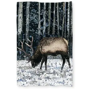 360 stand Caribou Winter Forest Rustic Twin Extra Long Duvet Cover Set - Decorative Bedding Set, Ideal for Bedroom Decor, Bed Set
