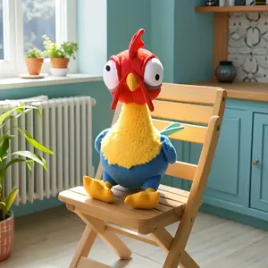 Plush Chicken Toy, Soft Stuffed Chicken Animal, Cute Farm Animal Plush Set, Kawaii Squishy Rooster Doll, Kids Birthday Gift, Holiday Gift, Soft Stuffed Animals