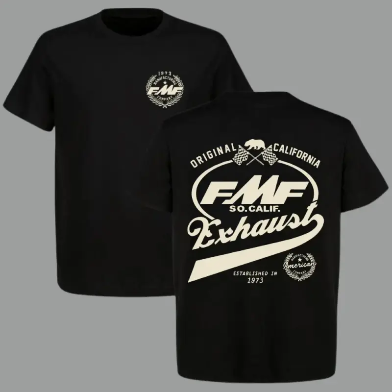 Vintage Graphic Tee for Men - Retro 1973 Motocross Short-Sleeve T-Shirt, 100% Cotton Casual Streetwear Top