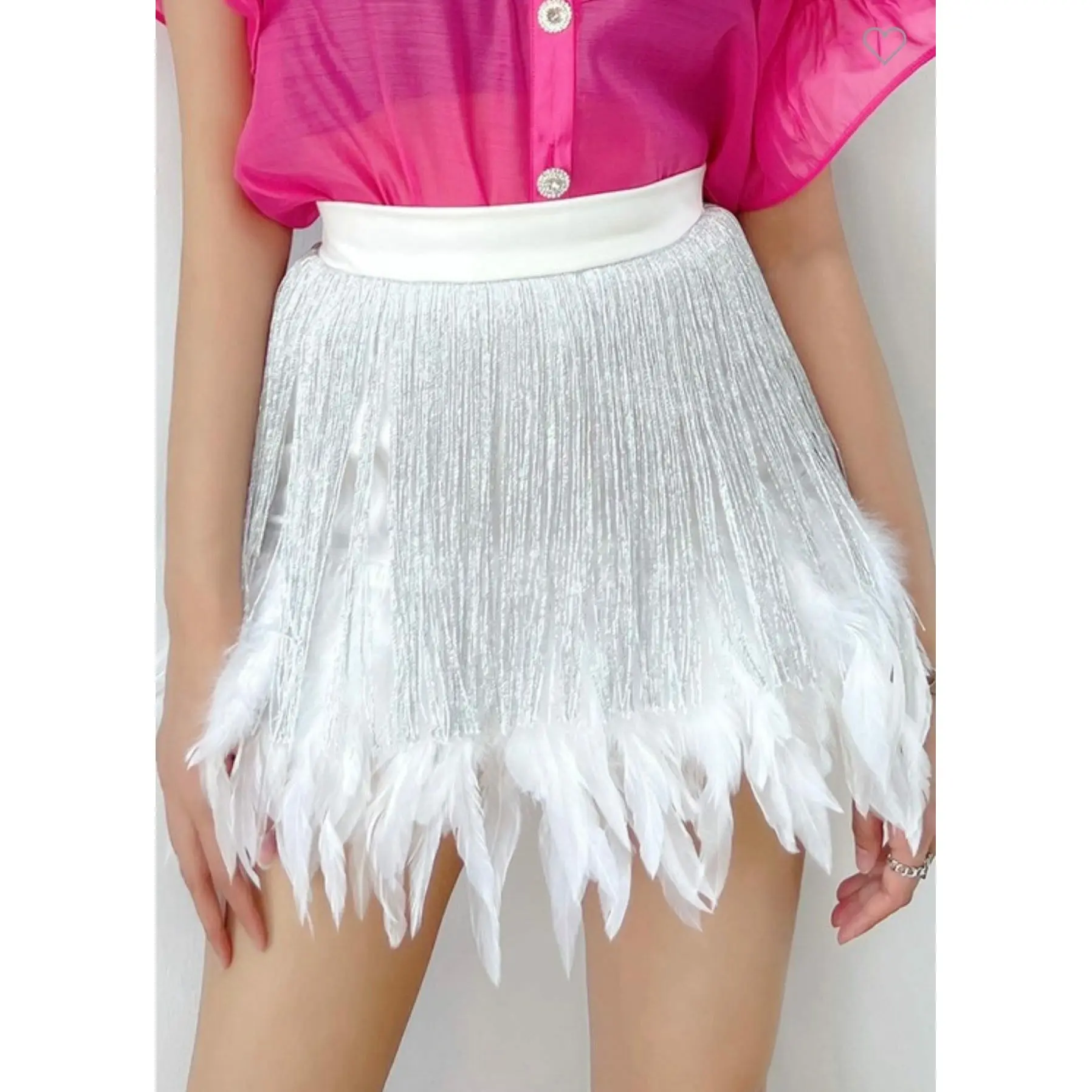 White Feather Skirt