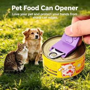 Cat Paw Shape Pet Can Opener, Non-Slip& Labor-saving, Nail Protection, Manicure Friendly, Universal for Cat Dog Cans, Easy Open Cat Food Dog Food