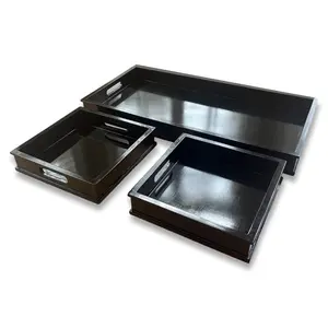 Versatile Tray Sets for Home & Office Organization – Black & Brown (Set of 2 or 3)