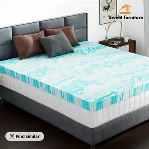 Sweet Furniture S -  Mattress Topper, Summer Cooling Ventilated Gel Memory Foam Full Mattress Topper