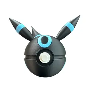 Glow in the Dark Shiny Umbreon - Inspired 3D Printed Poke Ball Collectible