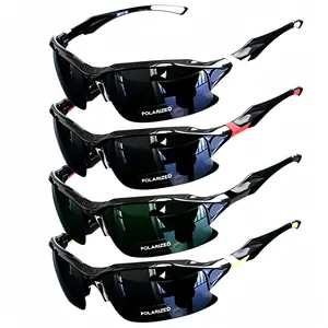 Polarized Sports Eyewear (4 Packs) - Rimless, Lightweight, Windproof Sun Protection Glasses for Men and Women, Ideal for Baseball, Driving, Fishing, Trends Square/Cat Eye/Oversized Styles, Baseball Stuff, Mens Gifts, Gifts for Adults, Glasses for Women