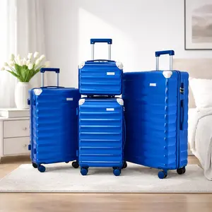 4-Piece Hardshell smart Luggage Set – 14/20/24/28” outfit airport Suitcases with Double Spinner Wheels, TSA Lock, Durable and Stylish Travel Luggage Luggagesets Lightweight Carry On