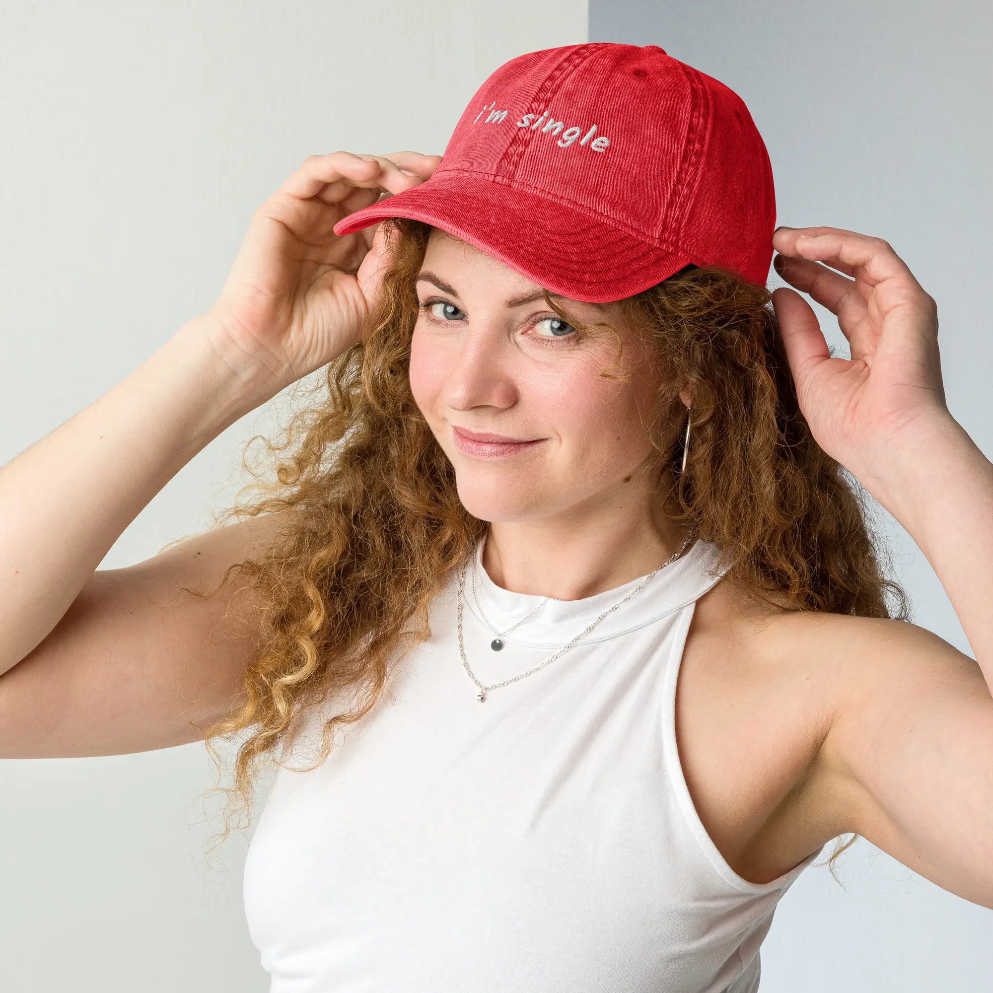 i'm single Vintage Cap