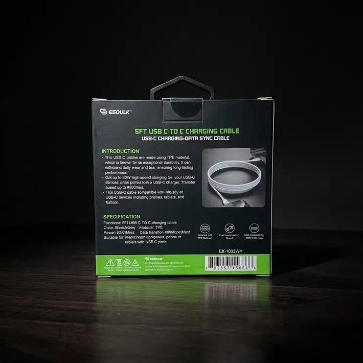5ft USB-C to USB-C Fast Charging Cable (60W)
