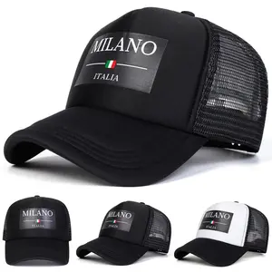 Unisex MILANO ITALIA Letter Printing Baseball Net Caps Spring Summer Outdoor Adjustable Casual Hats Sunscreen Hat Sports Cap