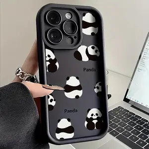 A phone case with multiple cute panda patterns, matte anti-drop, suitable for iPhone 17 Air/16 Plus/15 Pro Max/14 Pro/13/12/11/XS Max/X phone case, perfect for holiday gifts for family, friends, lovers, boyfriend, girlfriend, best choice TY588
