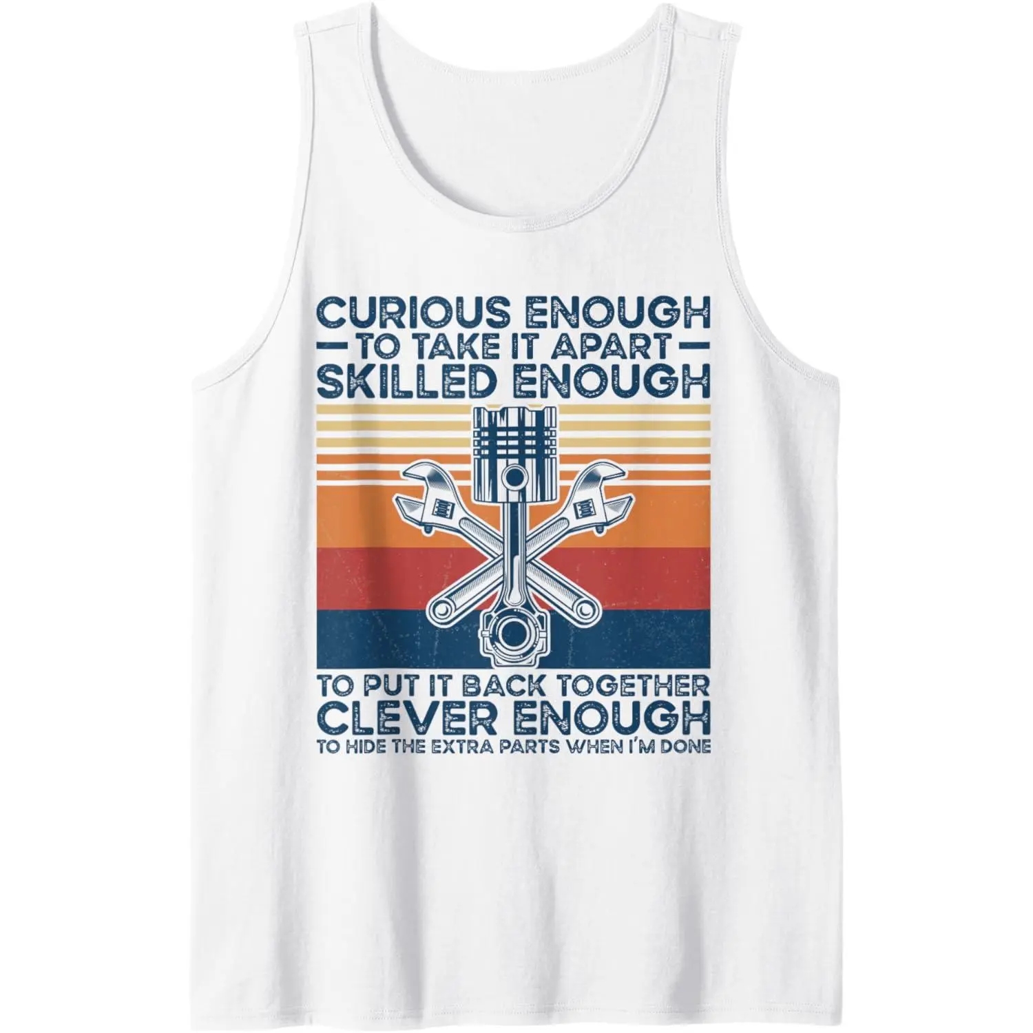 Men's Soft Cotton Sleeveless Tank Top - Breathable Classic Day Wear, Second Skin Fit Garage Tank for Auto Mechanics, Hiking & Light Outdoor Activities