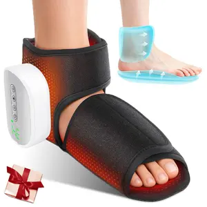 Foot Massager with Heat & Compression, Cordless Dual Airbag Ankle Massager for Circulation, 3 Modes 4 Intensities 4 Heating Levels, Heated Ankle Wrap for Men Women Seniors