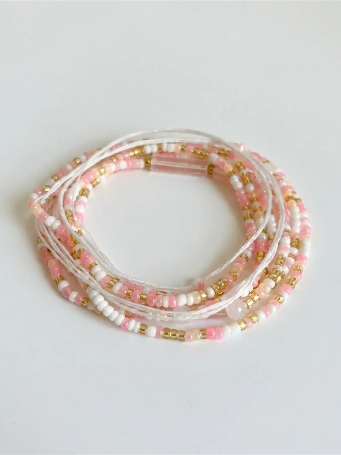 CYL&RY Waterproof Summer Beaded Waist Chain, Bling Chain, Multicolor Seed Bead Body Chain Accessory, Durable Adjustable Design, Perfect for Pool Parties, Beach Days, Surfing and Water Activities, Body Jewelry