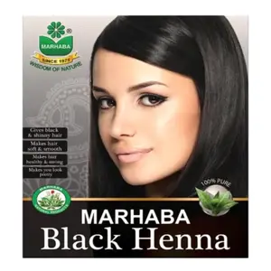 Marhaba Black henna pure henna for hair dye Haircare Nourishing Organic Color Hair Dye Moisture Powder