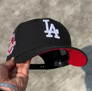 New Era Style MLB Baseball Hat – LA Dodgers Snapback Fitted Cap, Flat Brim High Crown Streetwear Fashion