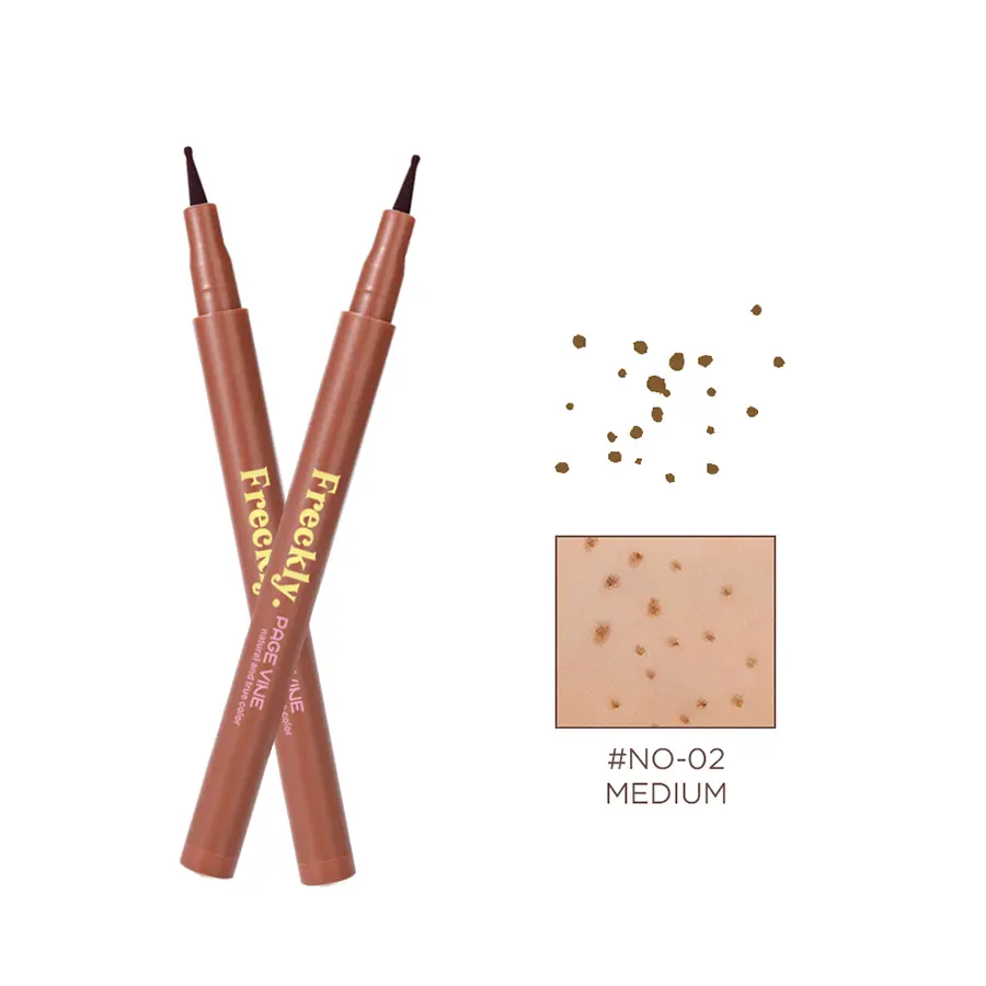 1pcs Cosmetic Long-Lasting Freckle Pen #02 Medium - Perfect, Uniform, Natural Sun-Kissed Freckles, Effortless Application