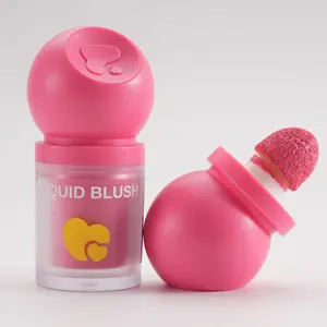 Matte Long-Lasting Blush Liquid, Natural Brightening Concealer Cream with Built-in Brush Head for Dual-Use Face and Lip Blush