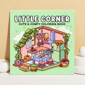 Little Corner Coloring Book, Cute Cartoon Coloring Book, Coloring Gift Book, DIY Painting Supplies for Adults & Teens, Home Decor Ideas, Drawing Book