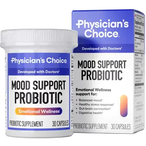 Physician’s Choice Mood Support Probiotic - Healthy Stress Response, Balanced Mood & Digestive Health Support with Ashwagandha & Prebiotics
