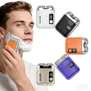 Portable Electric Shaver - LED Display Dual-Head Pocket Shaver, Mini USB Rechargeable Travel Razor, One-Button Operation, Long-Lasting Battery, for Home & Travel