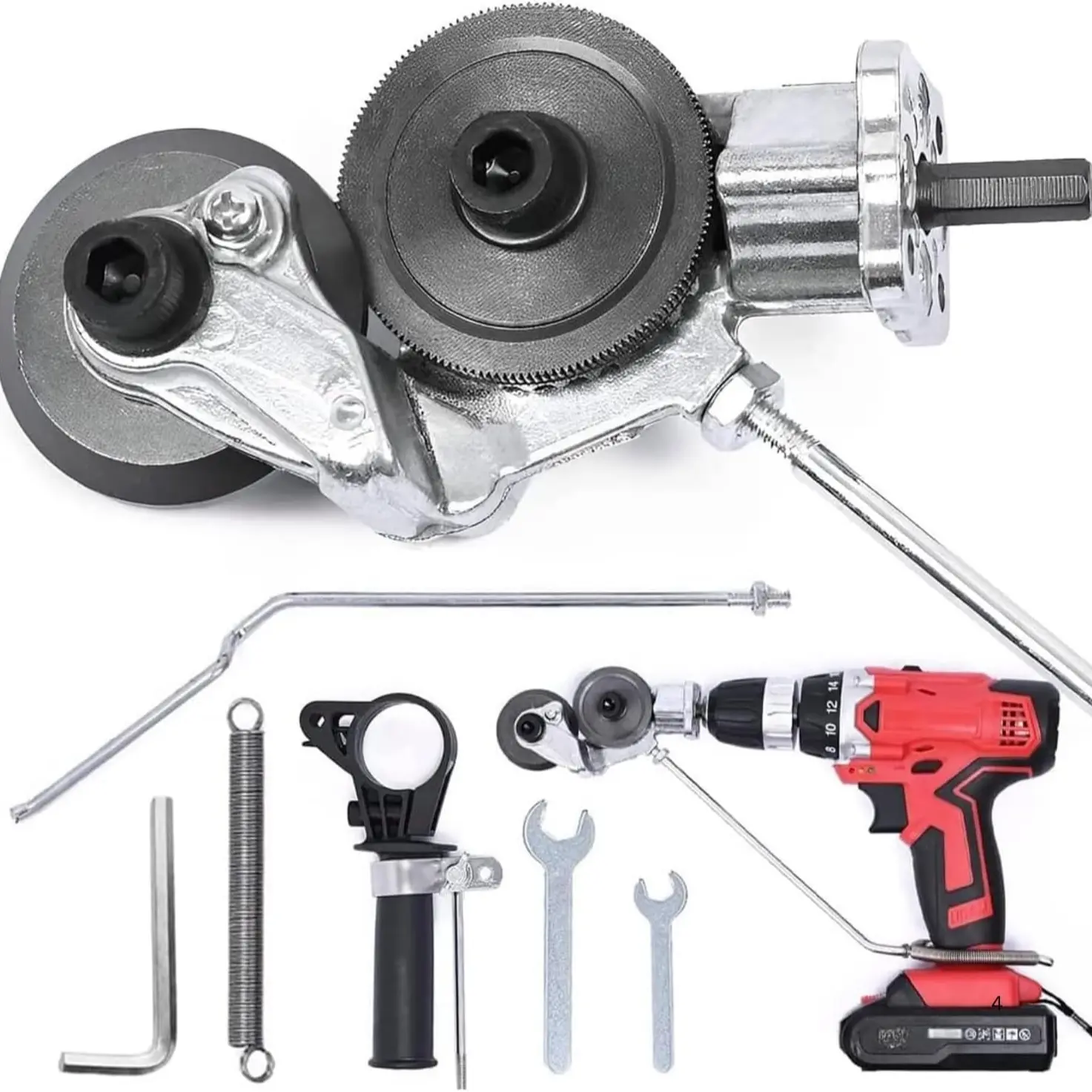 Latest Electric Drill Cutting Machine with DIY Adapter, Precision Punching Shearing Kit for Iron Steel Copper Aluminum, New Sheet Metal Cutter, DIY Power Tools