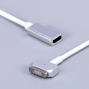 T-tip L- Tip Charger USB C Type C Femal to Magsaf* 1 2 for Apple Macbook Pro Air 30W 45W 61W 65W 87W 100W Charger Power Adapter