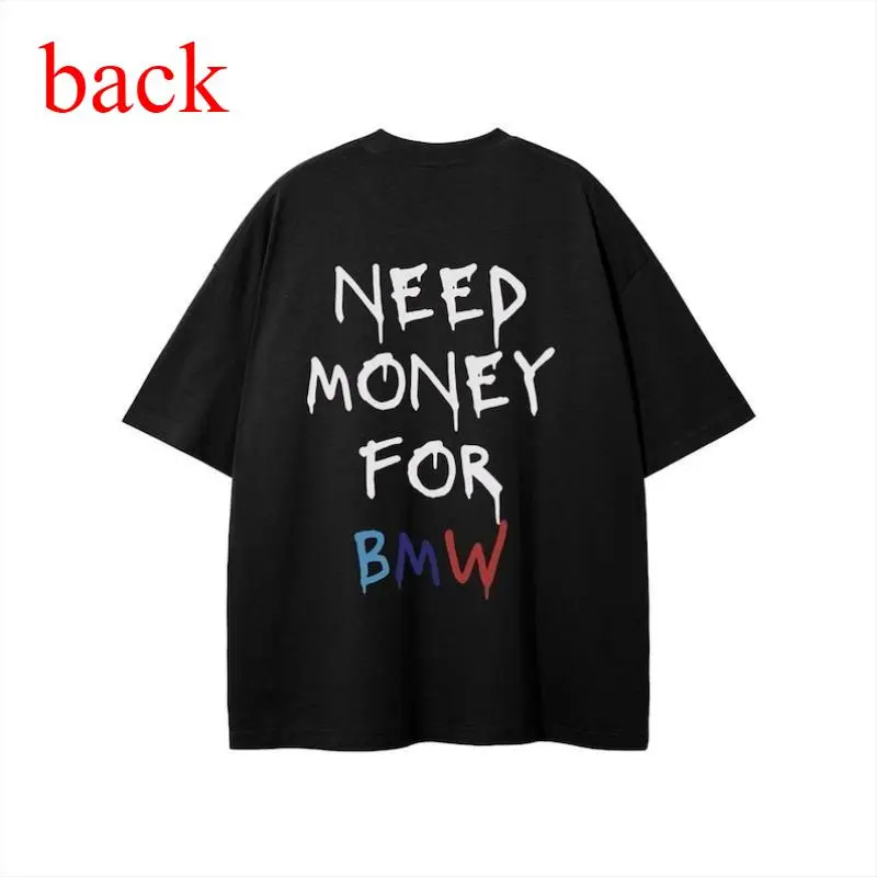Lightweight Cotton Graphic Tee – Unisex 'Need Money For BMW' Design for All-Season Wear Apparel Fabric