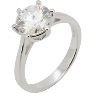 2ct-3ct Moissanite 925 Sterling Silver Solitaire Engagement Ring